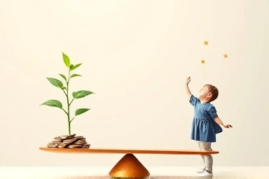 Education investment, child's potential, financial growth metaphor