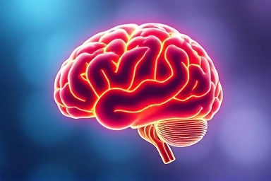 Stylized brain with glowing neural pathways symbolizing focus