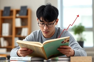 Student studying for JPT Japanese proficiency exam.