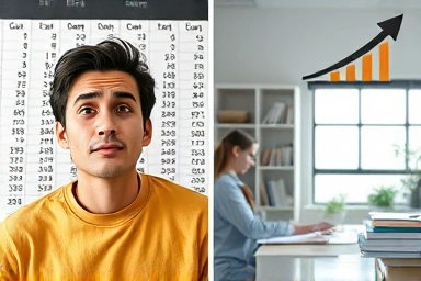 Confused student overwhelmed by costs transforms into focused learner.