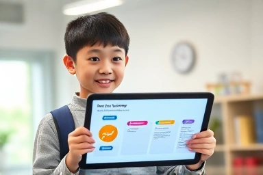 Student achieving academic success with AI personalized learning roadmap.