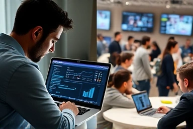AI learning analytics meets vibrant online community discussion.