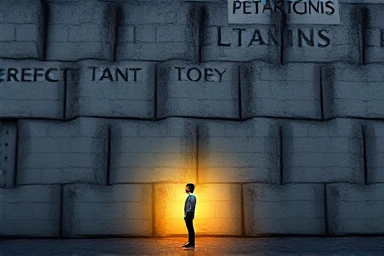 Overcoming perfectionism, starting a new path, breaking barriers.