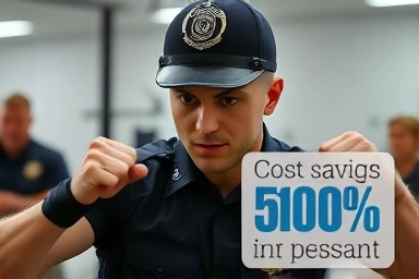 Police candidate training with cost-saving visual metaphor.