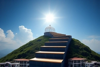 Symbolic path to a stable and secure future career.