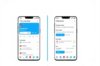 Comparison of standard vs. AI-enhanced English learning app interface.