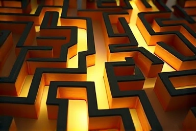 Visual metaphor for untangling complex logical problems in text.