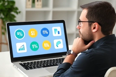 Person strategizing to reduce educational expenses using digital tools.
