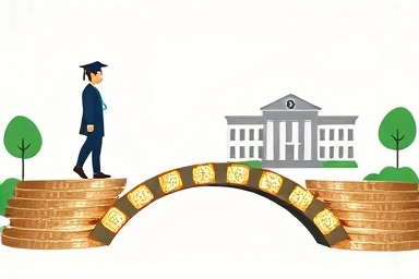 Financial bridge to university education, symbolizing opportunity