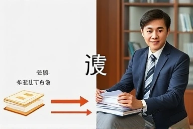 Student preparing documents and engaging in interview discussion