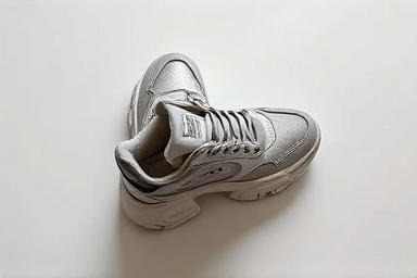 Close-up of Alexander McQueen oversized sneakers sole design.
