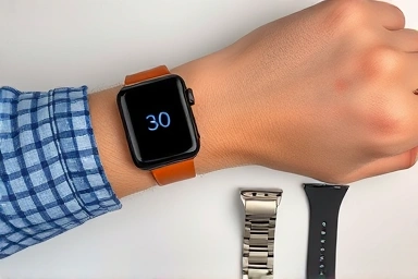 Personalizing an Apple Watch with stylish strap options