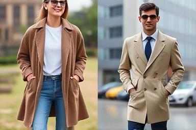 Balmacaan coat vs Trench coat: casual vs formal style comparison.