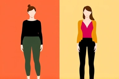 Visual representation of balancing fashion for different body types