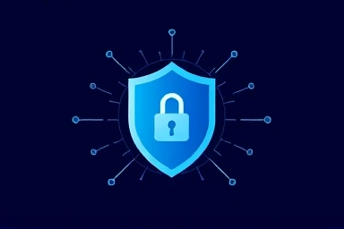 Digital shield protecting online transaction icon