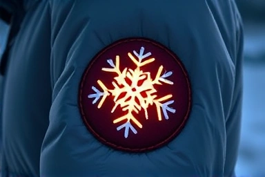 Symbol of extreme cold resistance, snowflake integrated with parka, powerful insulation