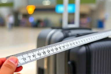 Measuring carry-on suitcase dimensions for airline compliance