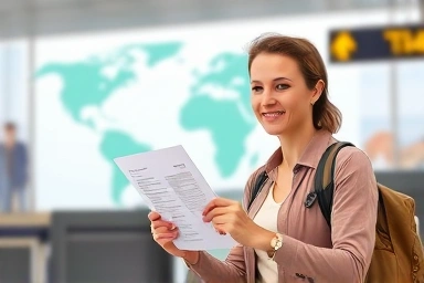 Traveler confidently declaring excess duty-free items at customs.