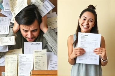 Contrast of stress from undeclared items vs. peace from smart declaration.