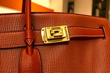 Luxurious Hermes H logo handbag with iconic clasp