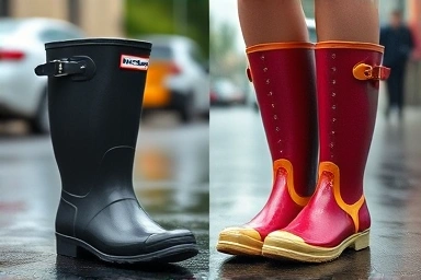 Hunter vs Rockfish rain boots comparison, style choice