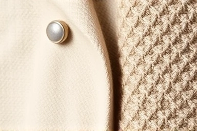 Close-up of textured fabrics in tonal color coordination
