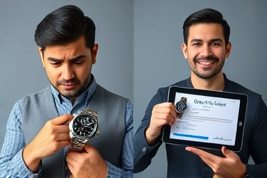 Stress vs. confidence: luxury item authentication journey.