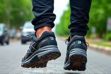 Salomon XT-6 shoes on feet, stylish casual wear
