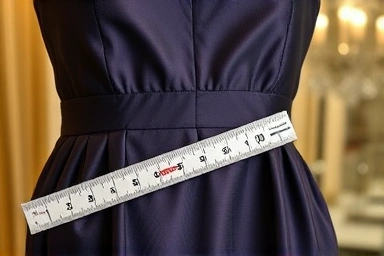 Precise measurement of Sandro dress fabric for perfect fit