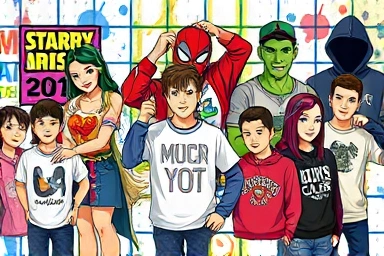 Spao collaboration fashion, character apparel, fan merchandise, trendy clothing collage