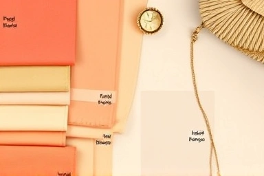 Spring warm tone color palette and accessories