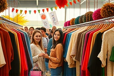 People shopping for stylish autumn and winter clothes