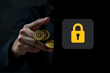 Contrast between digital scam tactics and secure online payments.