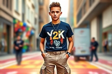 Y2K cargo pants outfit, modern street style