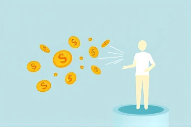 Symbolic representation of tax refund and financial gain.