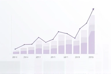Abstract financial growth and optimization concept.