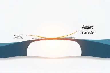 Conceptual image of debt facilitating tax savings in asset transfer.