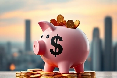 Symbolic image of financial savings and timely payment.