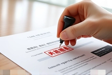 Korean loan document with stamp, secure financial transaction