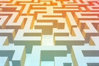 Abstract maze representing successful tax navigation and savings