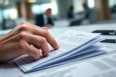 Organizing financial documents for tax season.