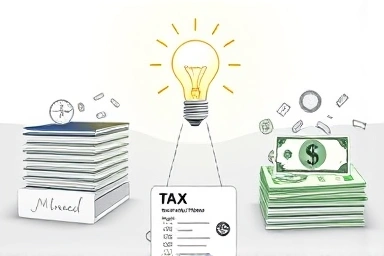 Symbolic image of tax reduction and smart financial planning