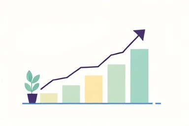 Abstract financial growth and tax reduction concept