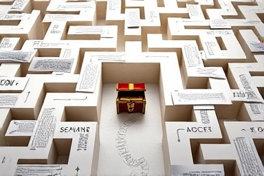 Symbolic labyrinth of tax laws leading to savings
