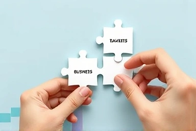 Puzzle pieces symbolizing tax strategy and business growth