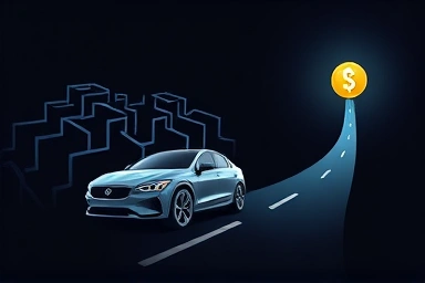 Symbolic representation of electric car tax savings