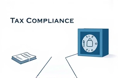 Symbolic representation of tax compliance and financial planning.