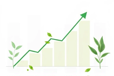 Financial growth and tax reduction symbols
