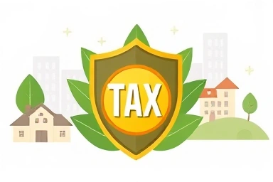 Symbolizing property tax savings and investment protection