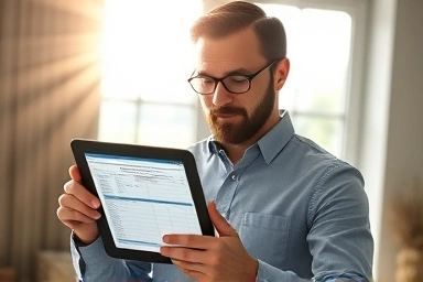 Small business owner confident with tax return